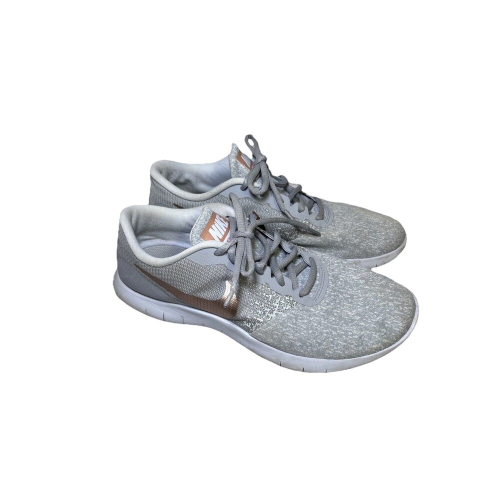 Nike Flex Contact Women's Running Shoes 908995-006 Grey Rose Gold Size 9
